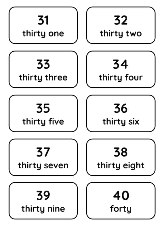 Numbers 1 100, Number Words Flash Cards, Printable Worksheet ...