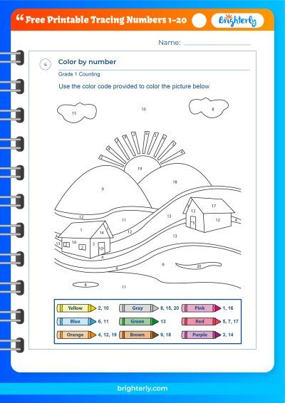 printable number worksheet 1 20