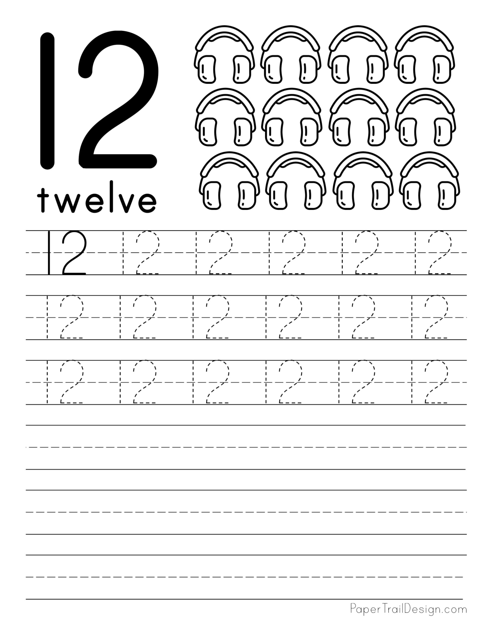 Free Number Tracing Worksheets - Paper Trail Design