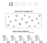 Free Printable Number 12 Worksheet