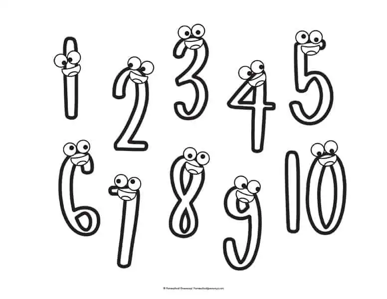Number 1 10 Coloring Pages 2025 