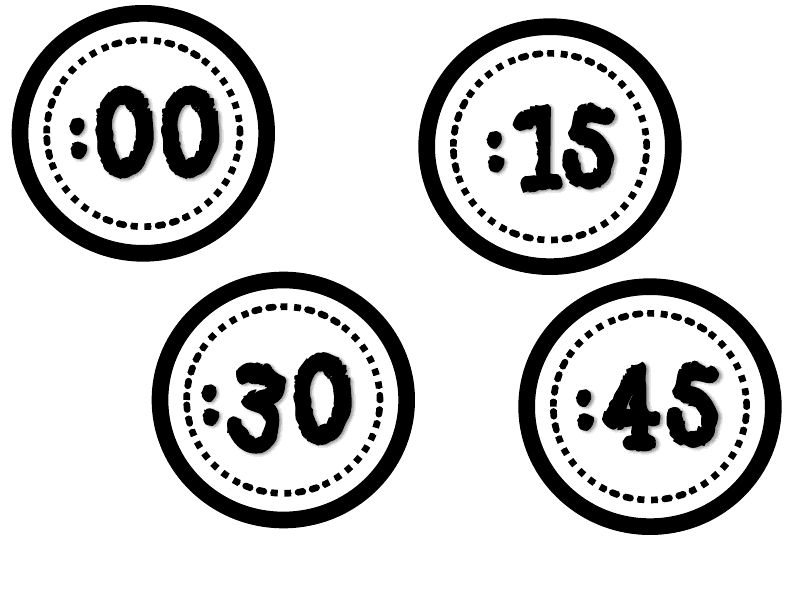 printable numbers for a clock