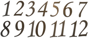 printable numbers for a clock