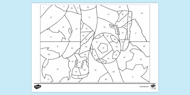 FREE! - Printable Colour by Number Colouring Page | Colouring Sheets
