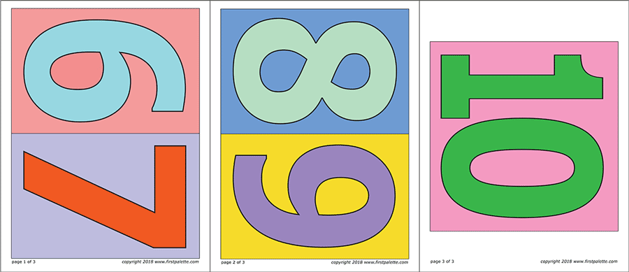 Numbers | Free Printable Templates &  Coloring Pages | FirstPalette.com