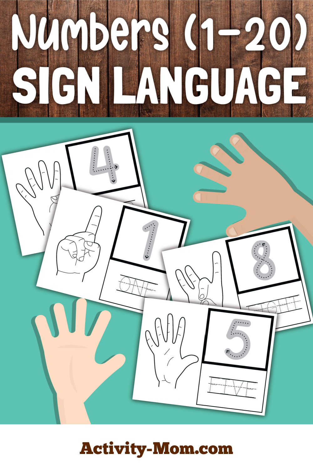 American Sign Language Numbers (free printable) - The Activity Mom ...