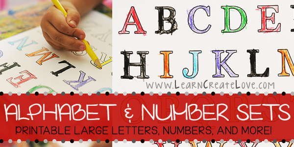 Printable Letters &  Numbers