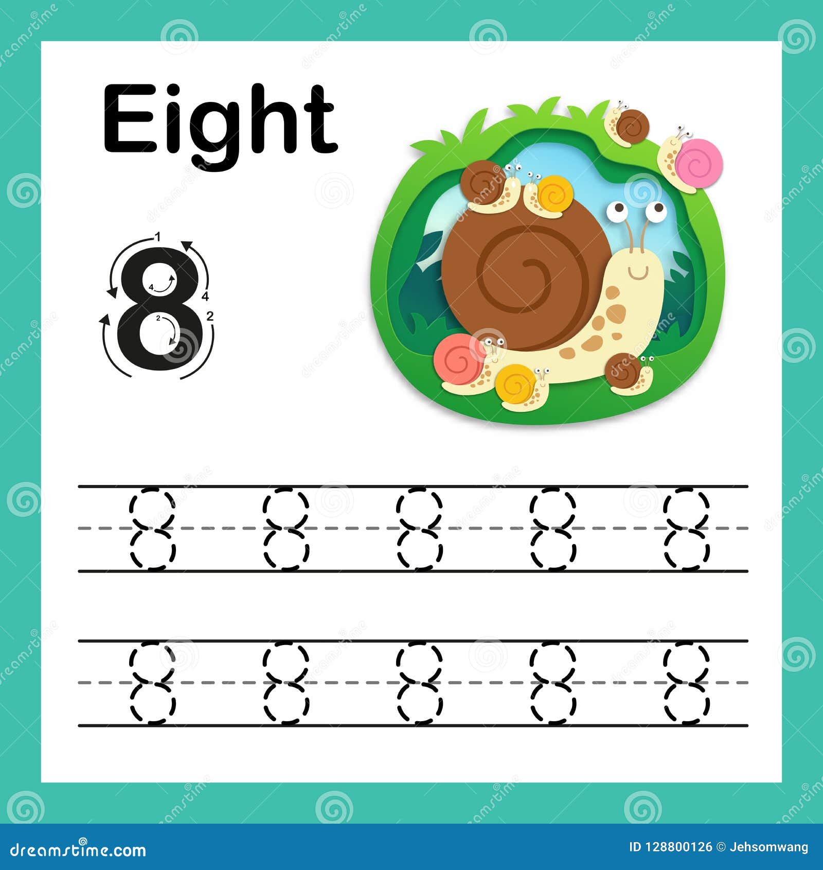 Connecting Dot and Printable Numbers Exercise Stock Vector ...