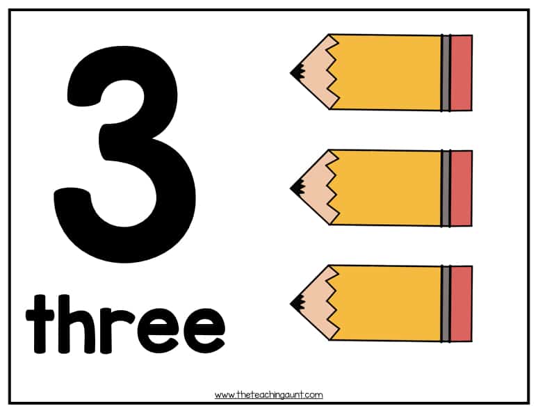 Number Wall Cards for Preschoolers - The Teaching Aunt