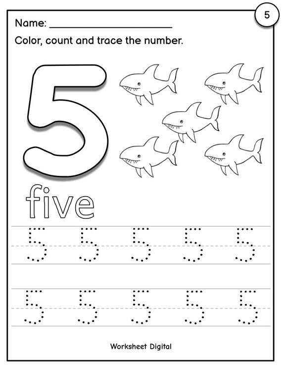 printable numbers to trace