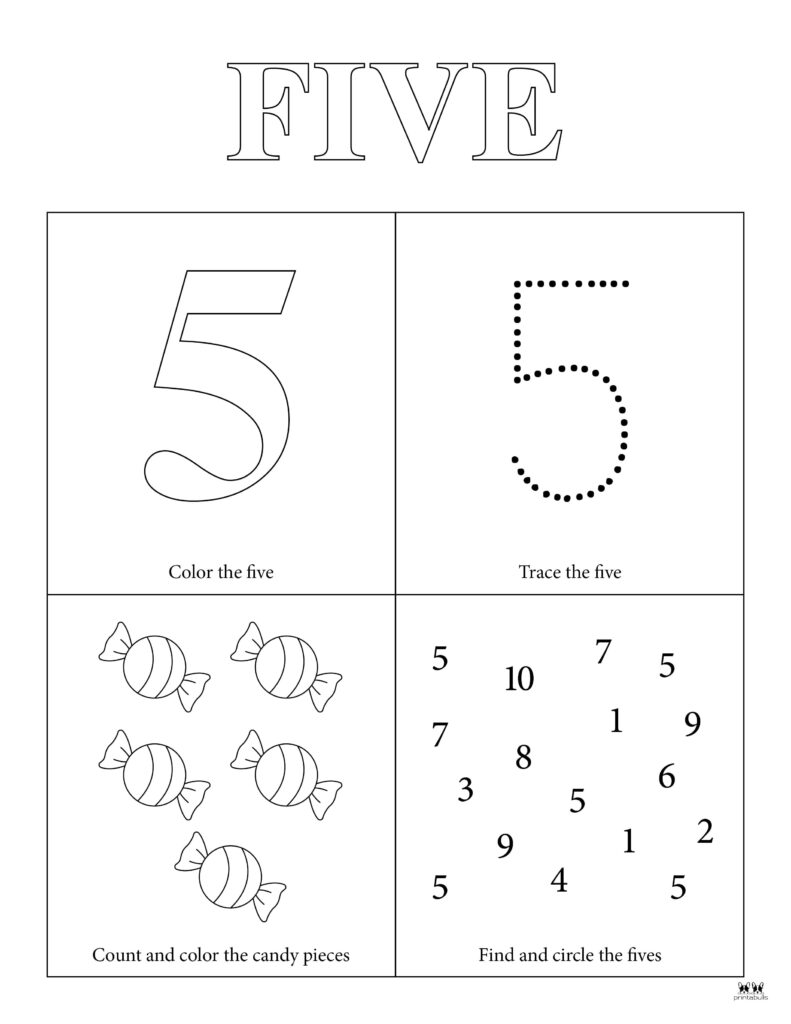 printable numbers tracing worksheet preschool