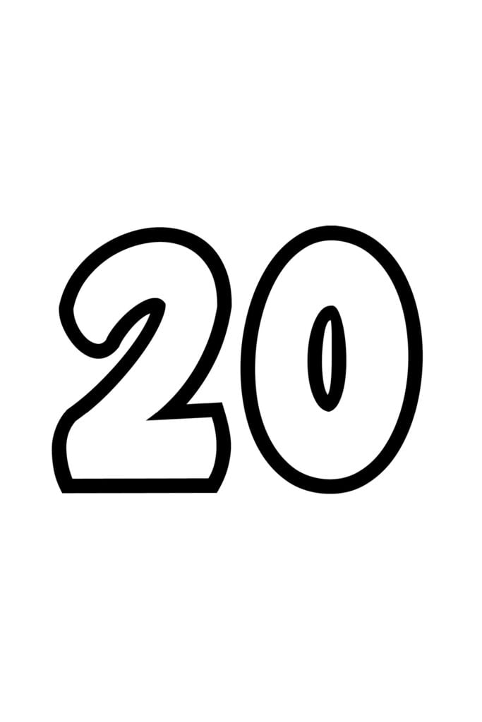 printable numbers up to 20