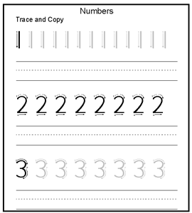 printable numbers worksheet