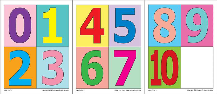 Numbers | Free Printable Templates &  Coloring Pages | FirstPalette.com