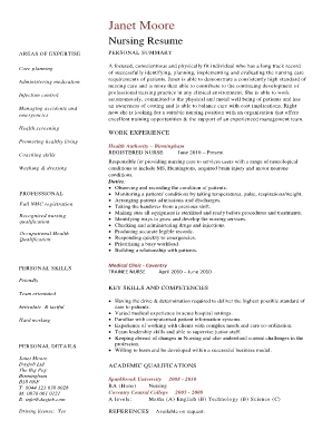 Nursing Resume Format Download Pdf - Fill Online, Printable ...