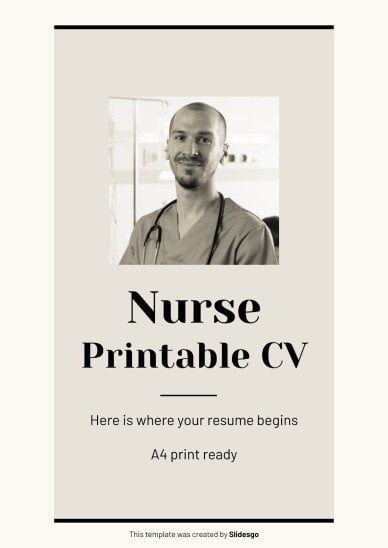 printable nurse resume