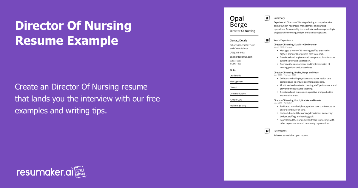 printable nurse resume
