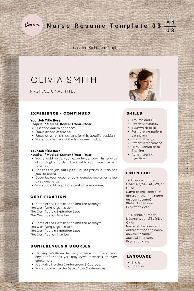 printable nurse resume