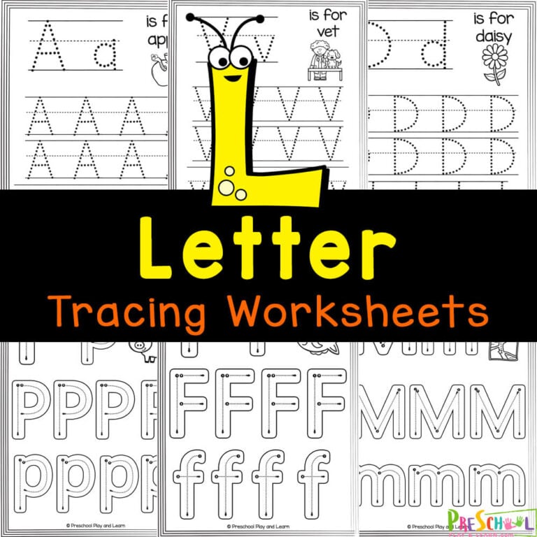 ✏️ FREE Free Printable Preschool Worksheets Tracing Letters