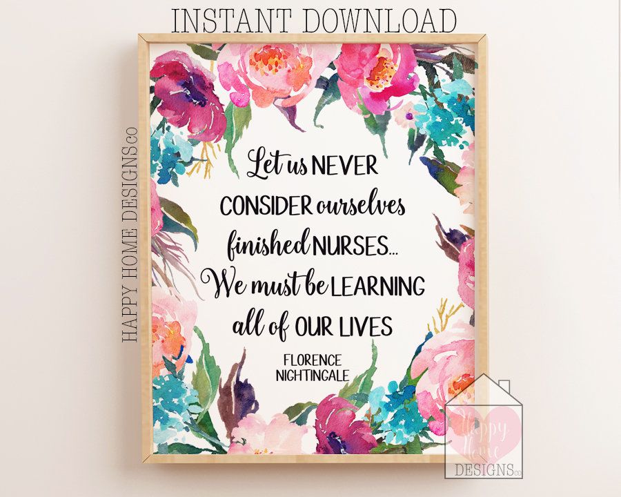 Gift for Nurse, Florence Nightingale Quote, Let Us Never Consider ...