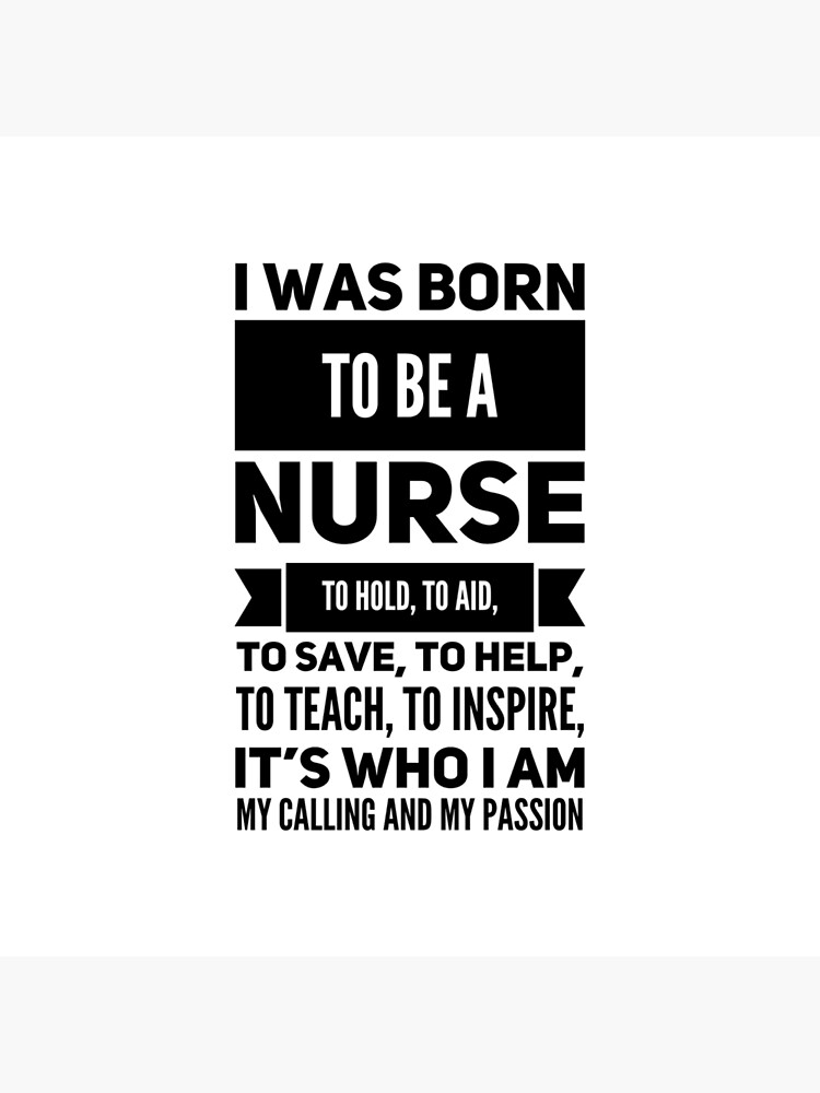 Nursing Is A Work Of Heart Quote Typogrophy Wall Art Print - Red ...
