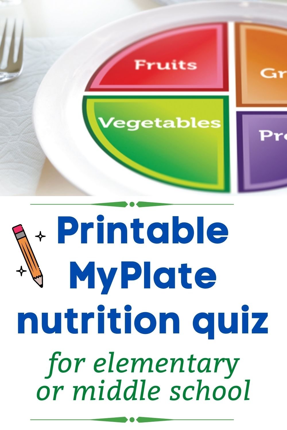 MyPlate Nutrition Quiz for Grades 49 Health Beet Worksheets Library