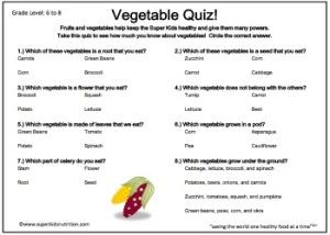 Vegetables Quiz