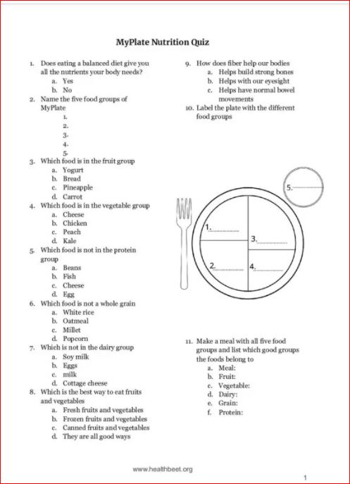 printable nutrition quiz tagalog
