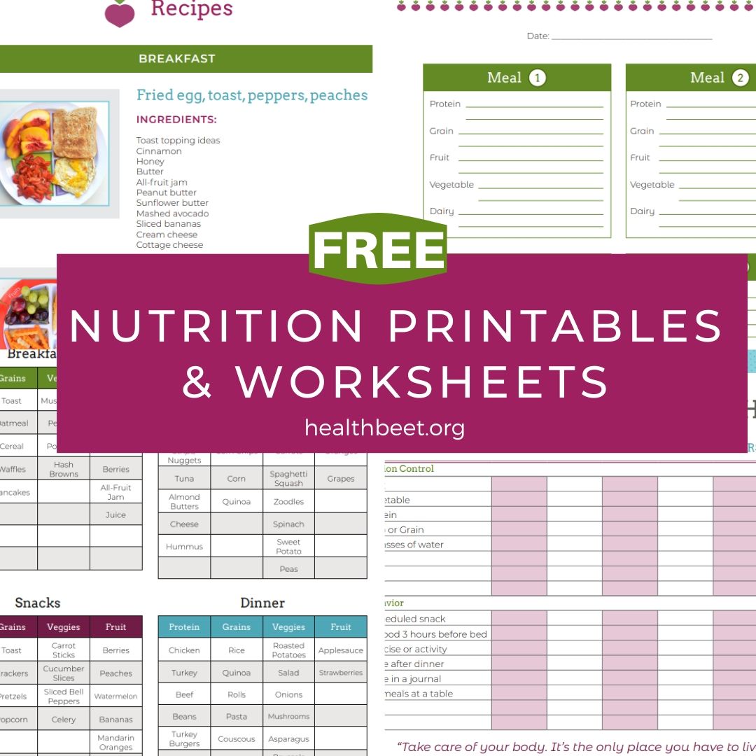 Free Worksheets and Printables - Health Beet