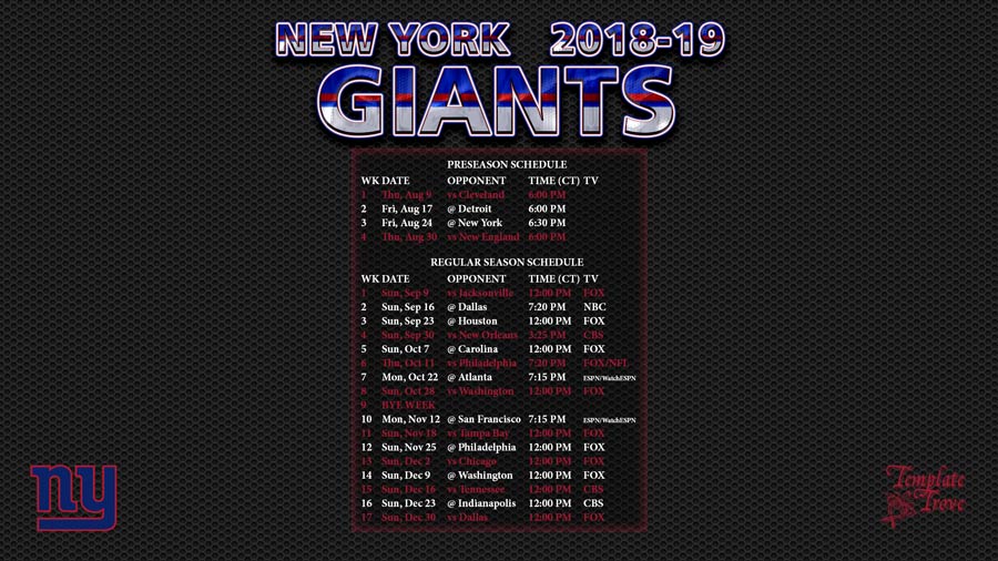 Chuck Knoxx - The 2024 New York Giants schedule that is... | Facebook