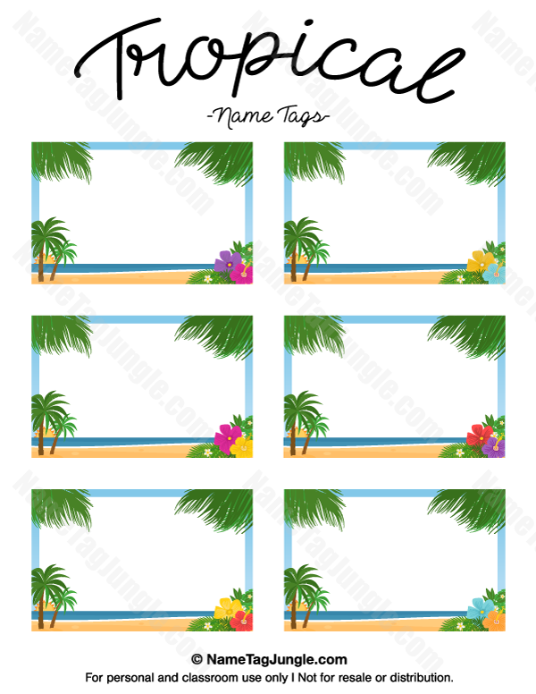 printable-tropical-name-tags-worksheets-library for Free Printable Ocean Name Tags Printable Tropical Name Tags - Worksheets Library for Free Printable Ocean Name Tags