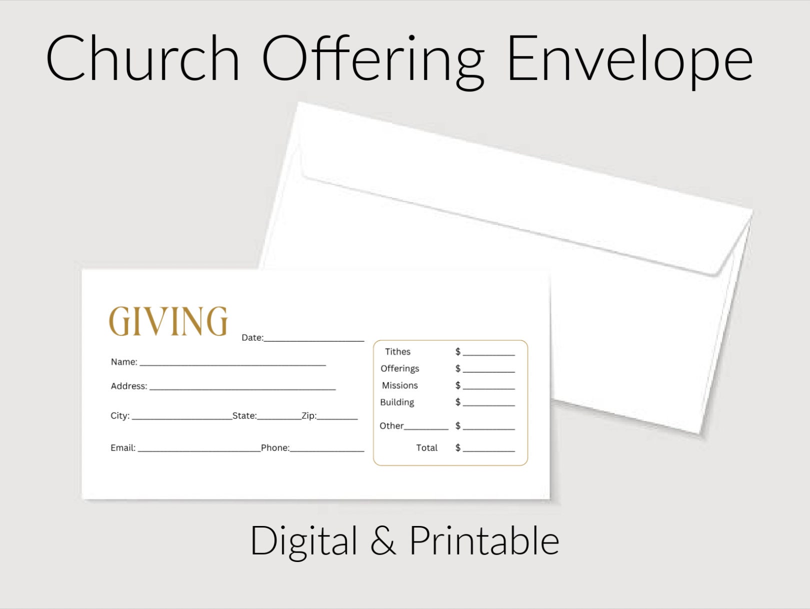 thumbnail image 2 of Custom Offering Envelope - Two Color - Steeple - Box Of 500 2 of 9