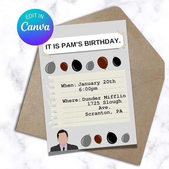 Office Birthday Invitation, Office Party, It is Your Birthday ...