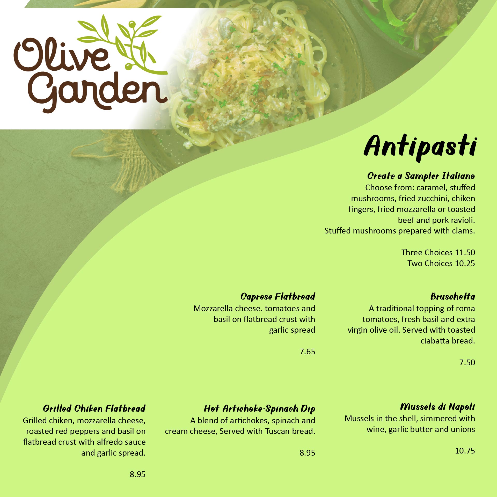 Olive Garden Menu Out - 10 Free PDF Printables | Printablee