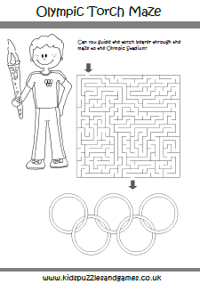 Olympic Torch Maze - Kids Puzzles and Games