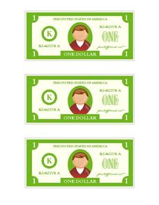 Printable Play Money Printables for 1st - 12th Grade | Lesson Planet
