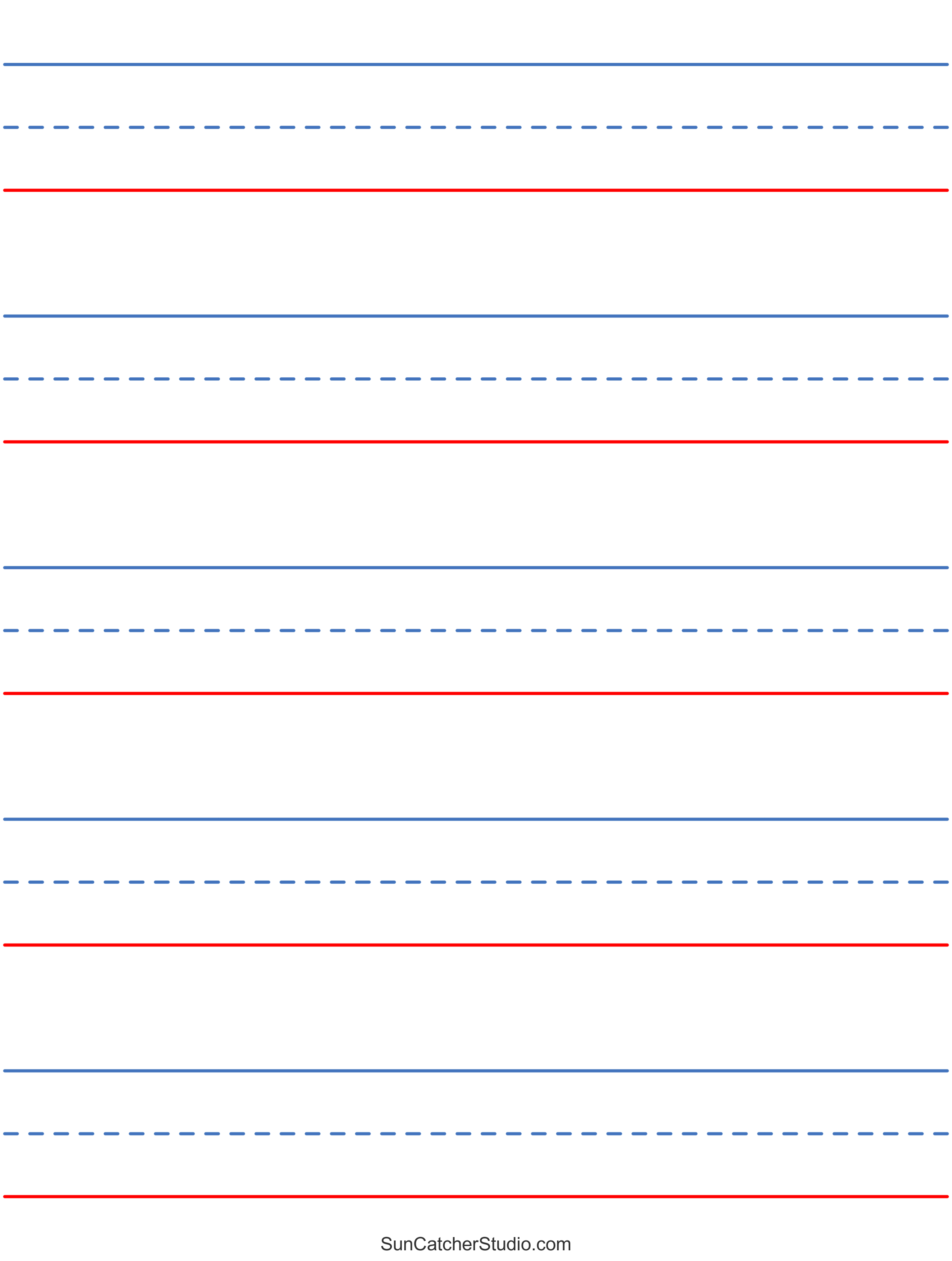Free Printable Lined Paper (Handwriting, Notebook Templates) - DIY ...