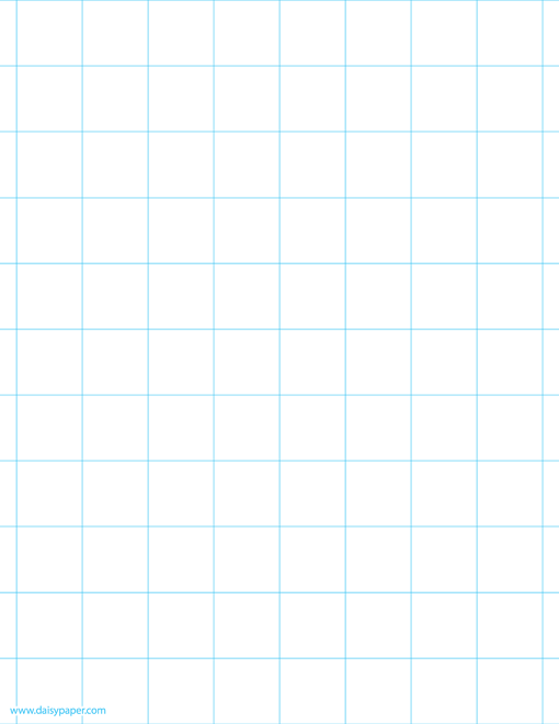Printable 1 Inch Graph Paper - Daisy Paper