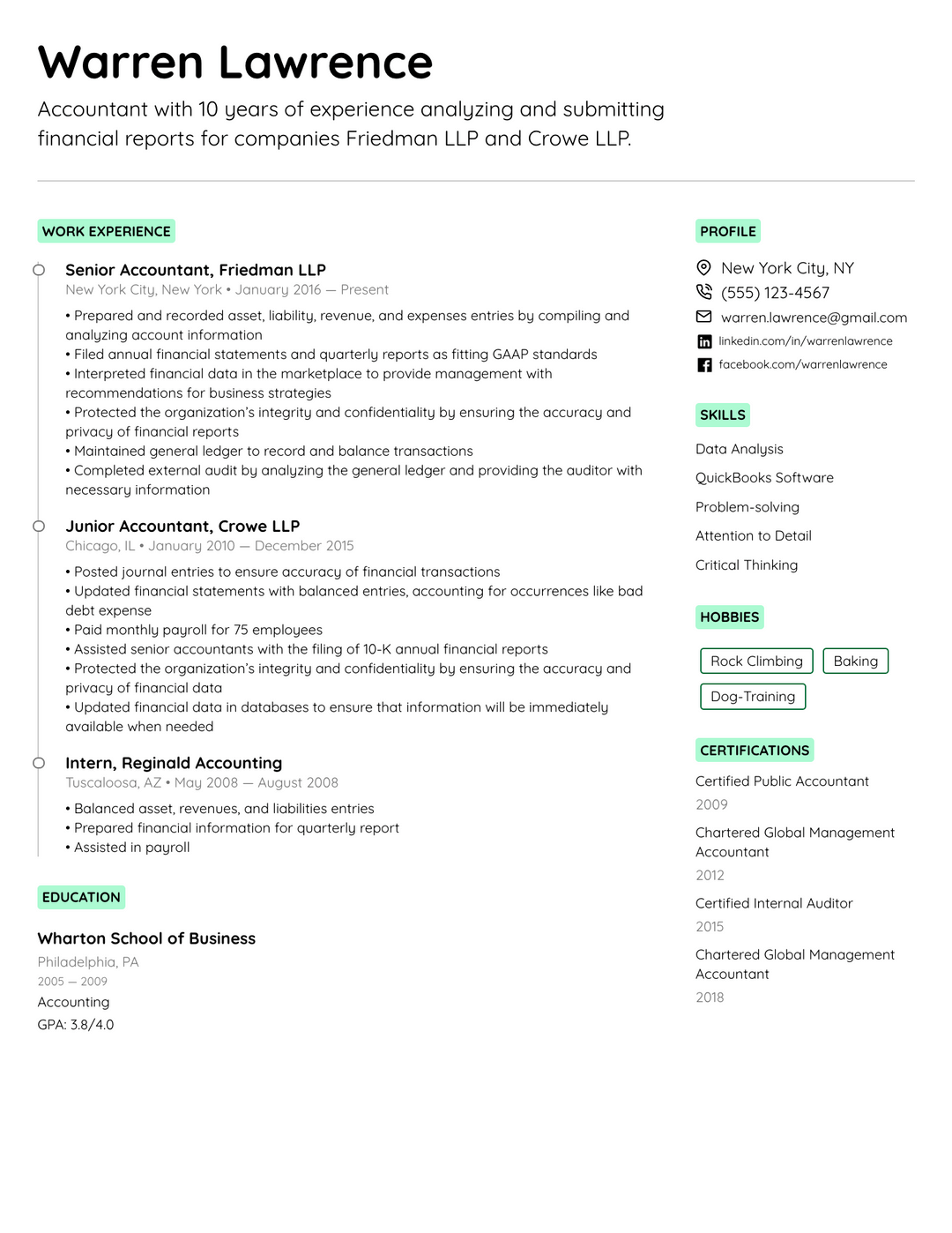One Page Resume Templates &  Formats for 2022 | Easy Resume