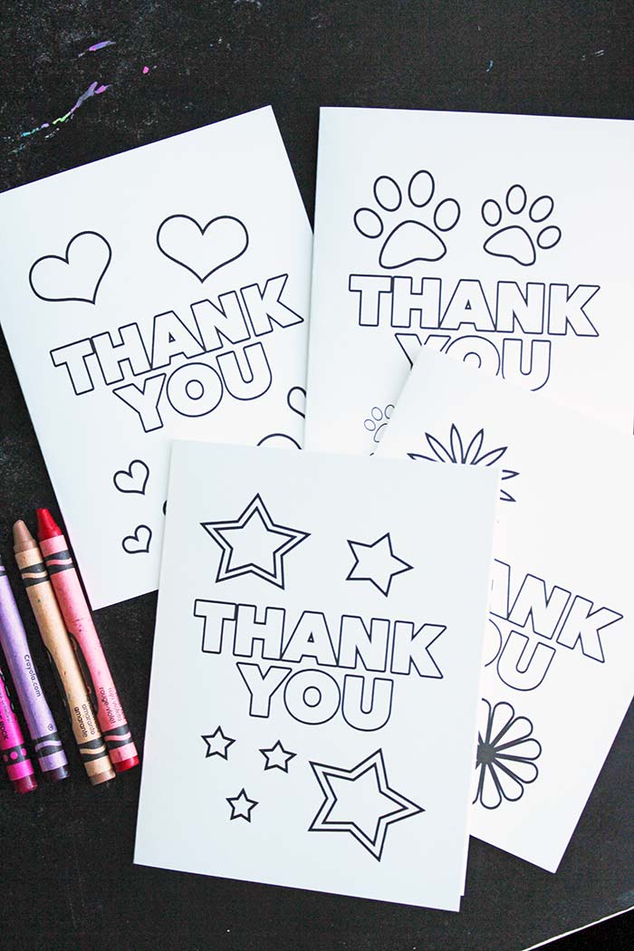 printable one page thank you cards