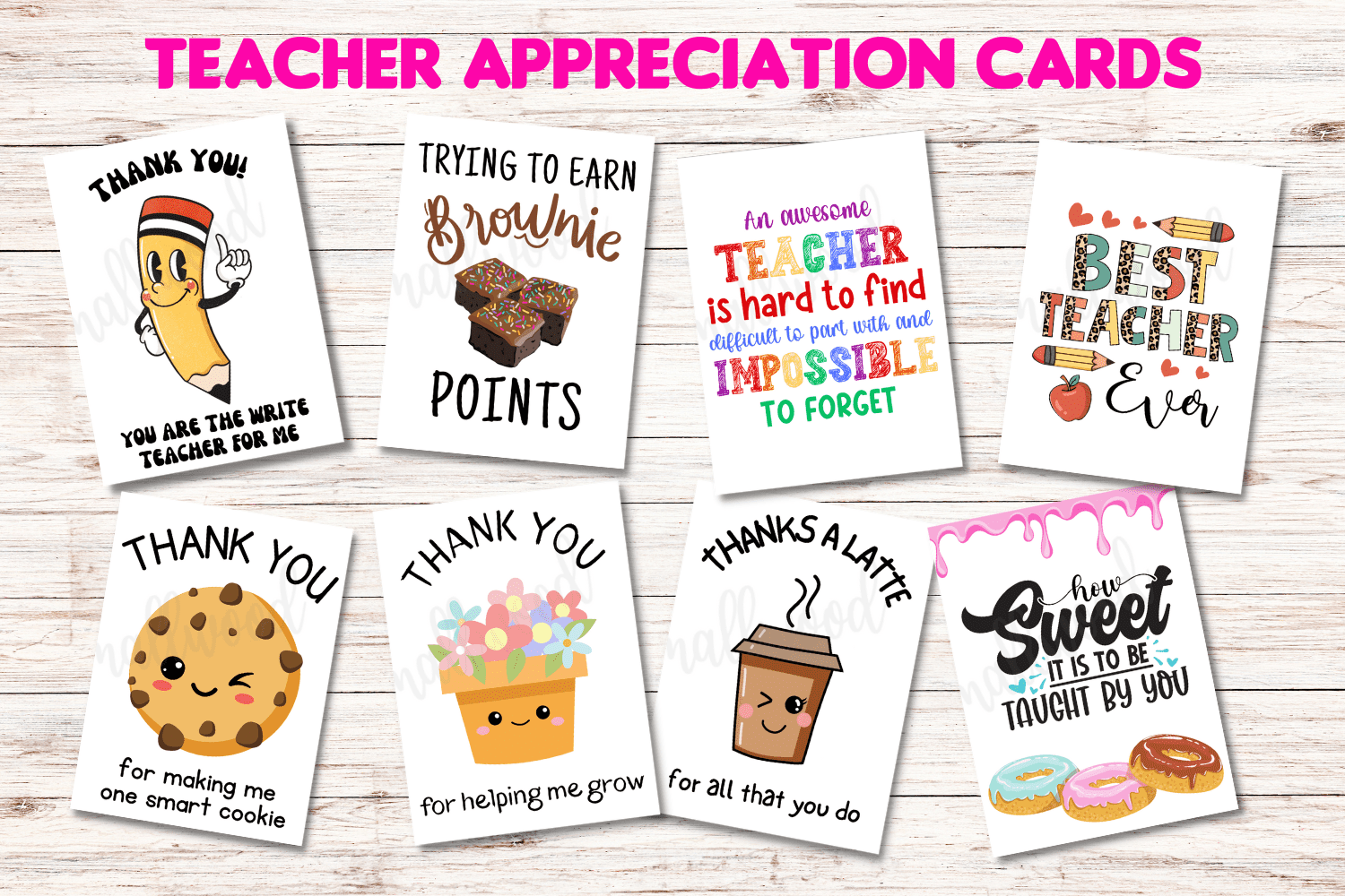 THE BEST Teacher Thank You Cards (21 Free Printables) - Cassie ...