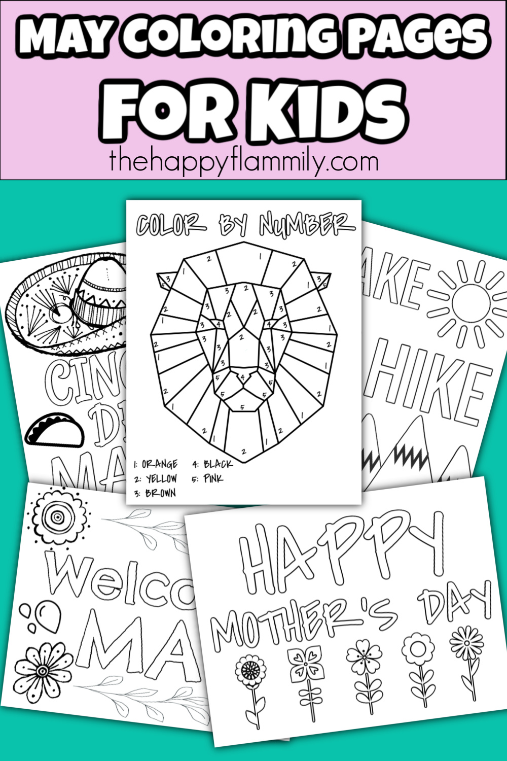 Free May Printable Coloring Pages