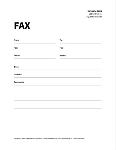 printable online fax cover sheet free