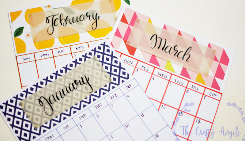 DIY Planner Calendar for 2017 - The Crafty Angels
