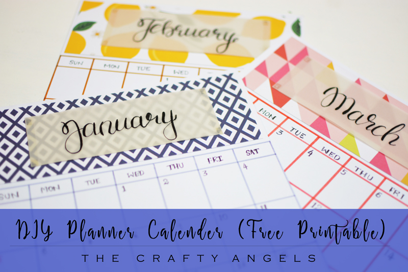 DIY Planner Calendar for 2017 - The Crafty Angels