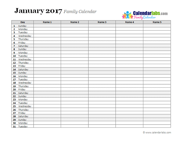 2017 Monthly Planner Template - Free Printable Templates