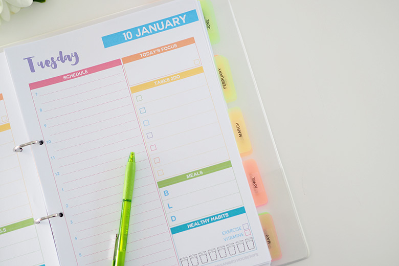 2017 Daily Planner, Printable Calendars + More - The Organised ...