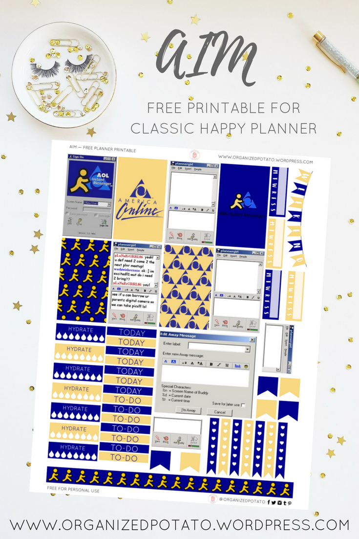 Free Planner Printable: AIM - Organized Potato