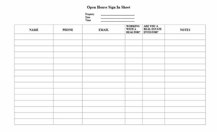 printable open house sign in sheet coldwell banker