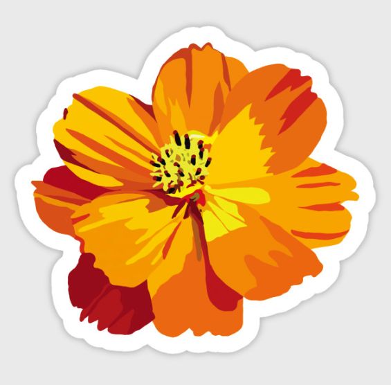 Yellow Flower Clipart Orange - Printable Pictures For Get Well ...